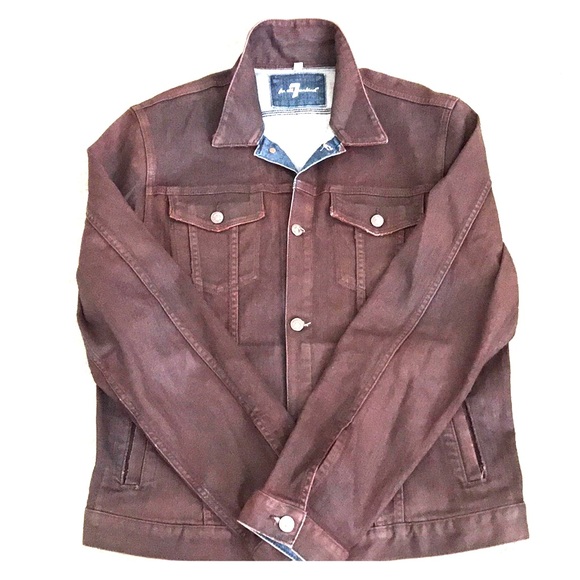 Mankind Burgundy Denim Jacket | Poshmark